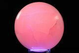 Polished Pink Manganoan (Mangano) Calcite Sphere - Fluorescent! #350168-1